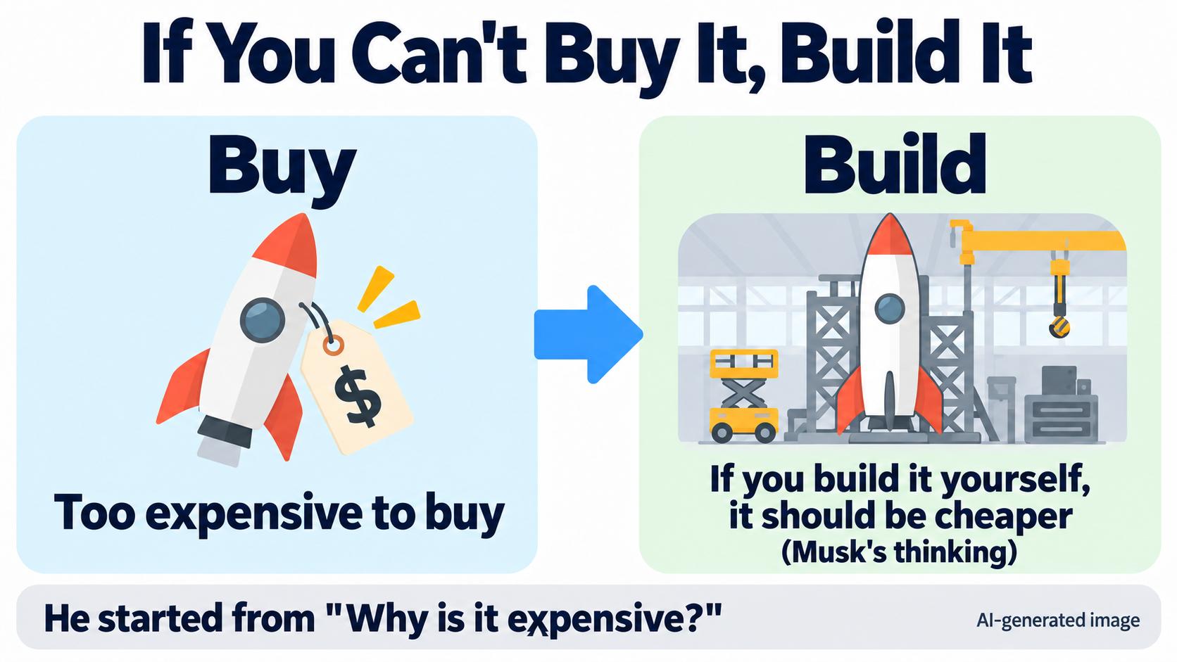If buying, it's too expensive to buy. If building, building it yourself should make it cheaper: Musk's thinking