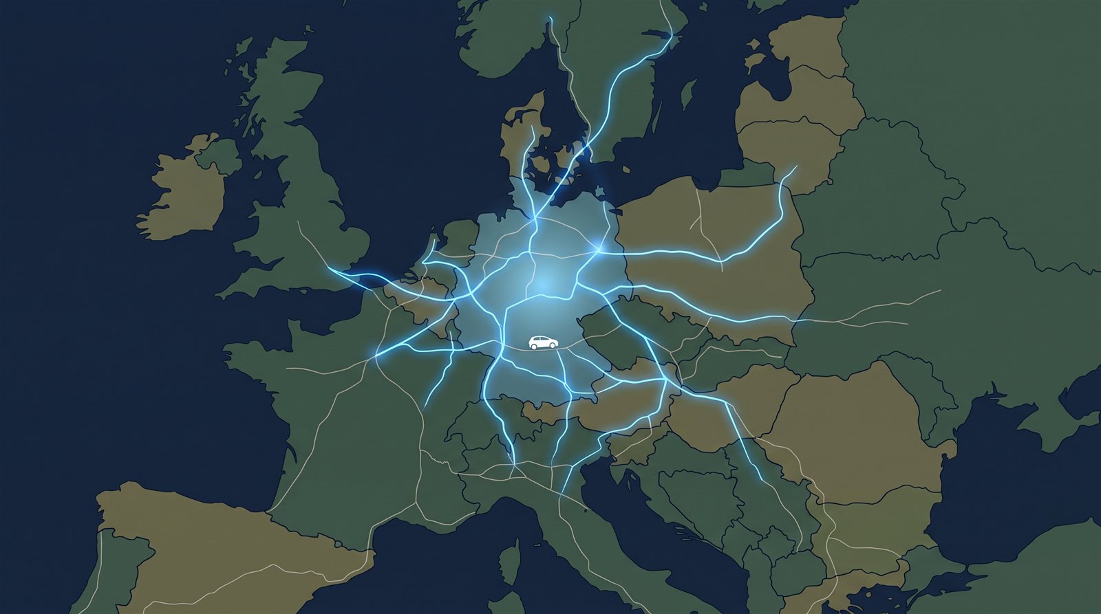 AI-generated image: on a map of Europe, an approval spreads from the Netherlands to several countries (a concept image; the real map and number of countries differ)